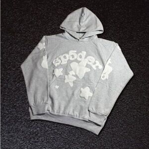 Sp5der Beluga Grey Hoodie